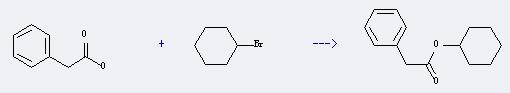 Benzeneacetic acid,cyclohexyl ester can be prepared by bromocyclohexane and phenylacetic acid
